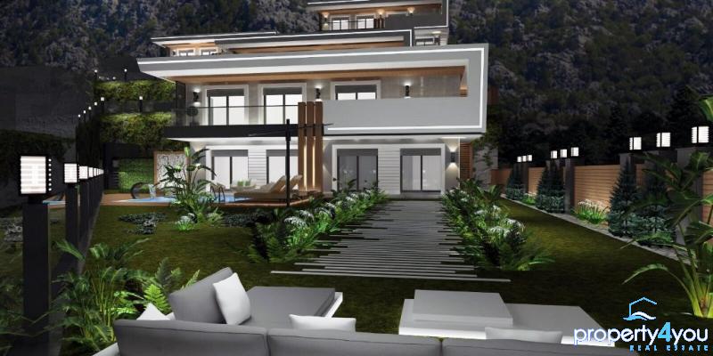 Modernes Neubauprojekt in Alanya Tepe mit Burg und Meerblick Modernes Neubauprojekt in Alanya Tepe mit Burg und Meerblick